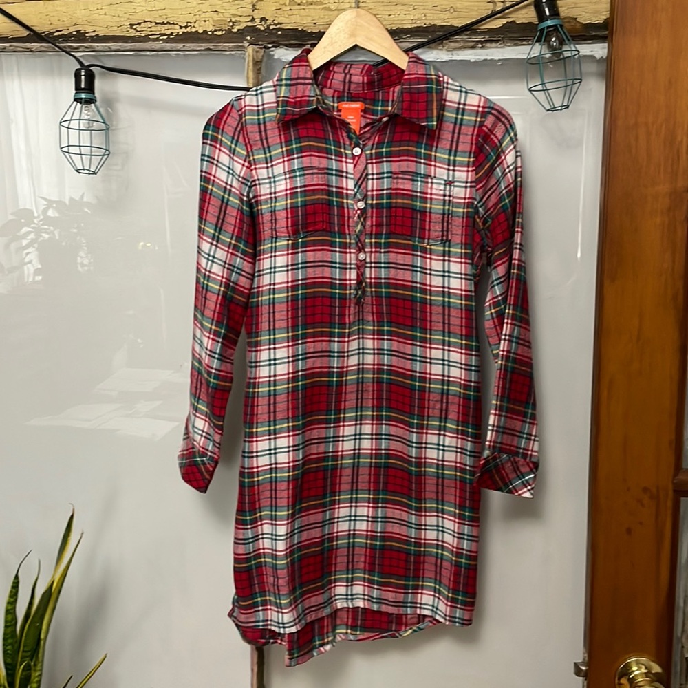 ☀️ 4 for $25 | Plaid flannel nightgown